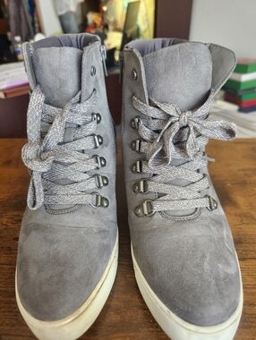 Microfiber Grey Boots